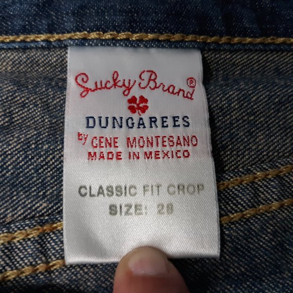 Lucky Brand Dungarees Women's Wide Leg Jeans Size 28 Crop Medium Wash Blue Denim - Picture 14 of 14